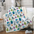 Custom DIY printing flannel double layer blanket